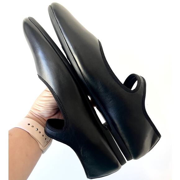 Everlane The Day Mary Jane Buckle Ballet Flat Black Leather Almond Toe Size 9 - Picture 10 of 11